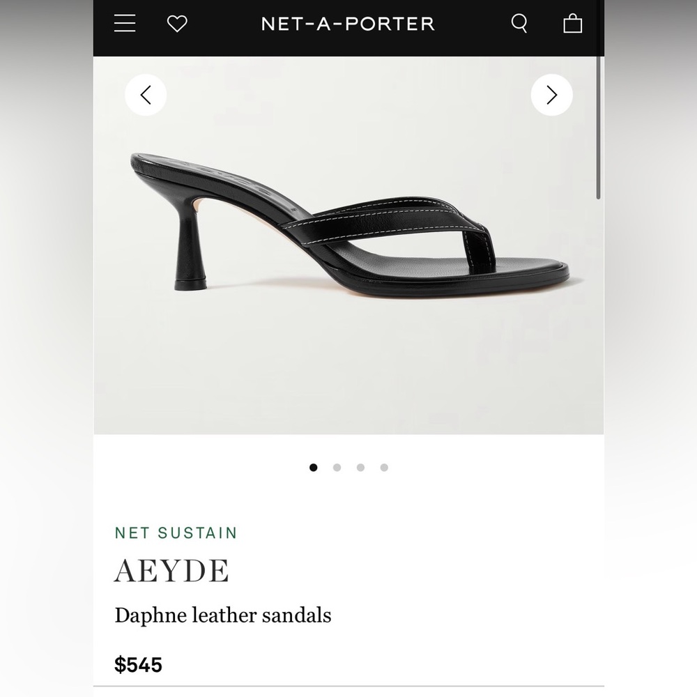 AEYDE Daphne Leather Sandals SIZE 40 NEW flip flop heels